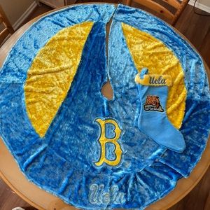 UCLA Christmas Tree Skirt + Stocking Combo